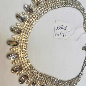 Vintage 1950s Rhinestone Necklace — Classic Hollywood Glamour